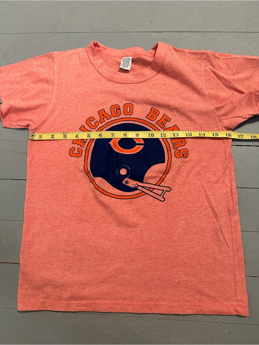 Vintage Chicago Bears Women's Short Sleeve Tee Orange made in USA 50 50 - Picture 4 of 5